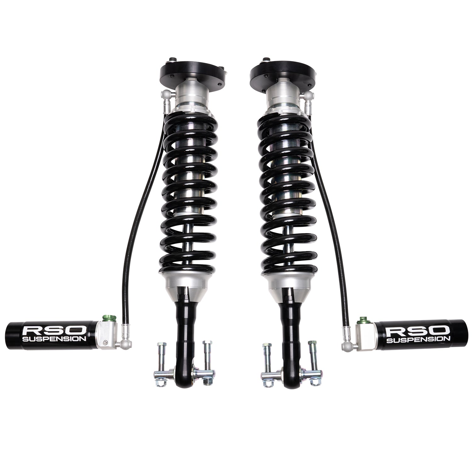 2.5 Remote Reservoir Coilover Shocks - Front Adjustable 2-2.5 in Lift For Ford F-150